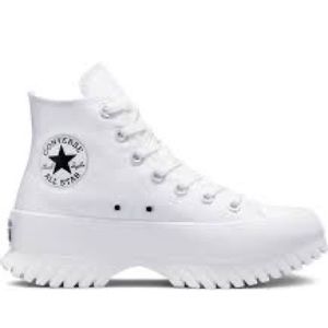 Converse White Lugged high tops size 8
